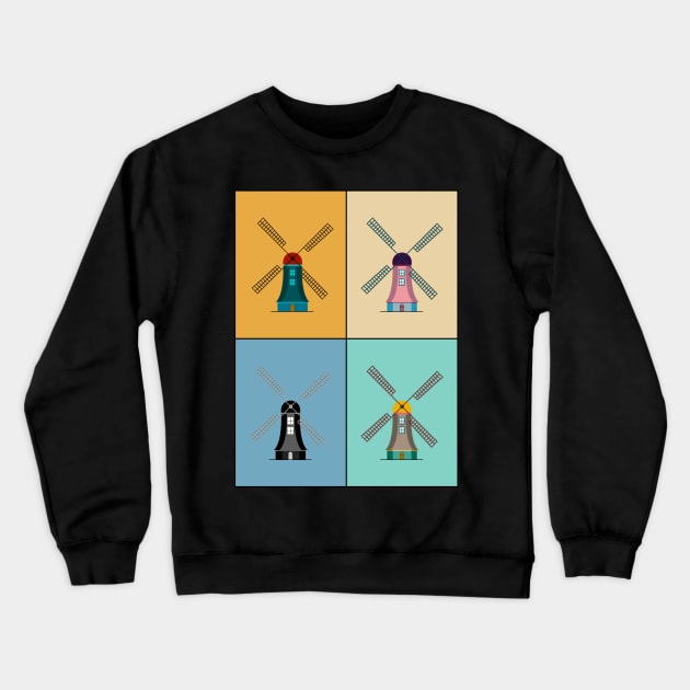 Windmill T-Shirt Crewneck Sweatshirt by ARTotokromo